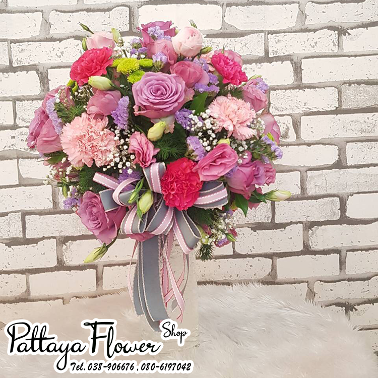 กระเช้าแจกันดอกไม้สด 5